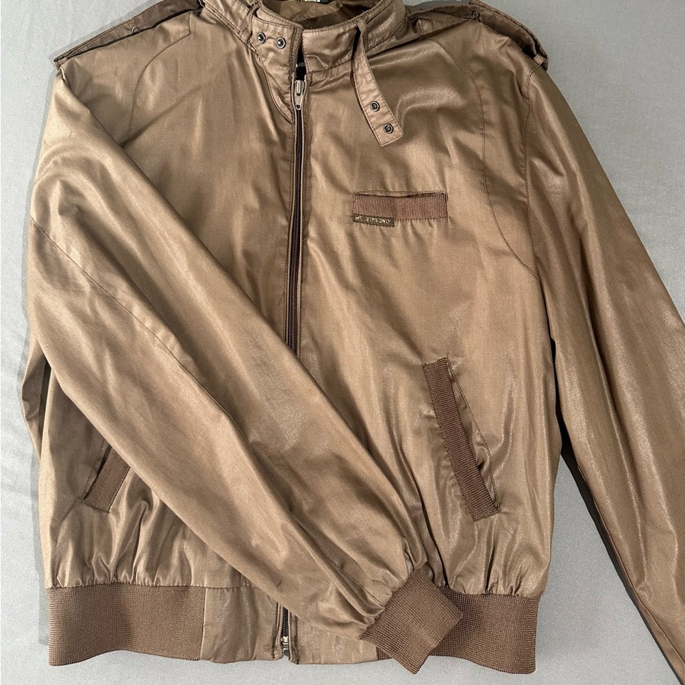 Members Only Men's Brown Jacket medium
